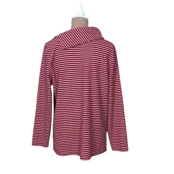 EUC Talbots Striped Split Neck Long Sleeve Top - Picture 3 of 9